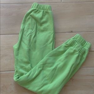 Brandy Melville Green Rosa Sweatpants